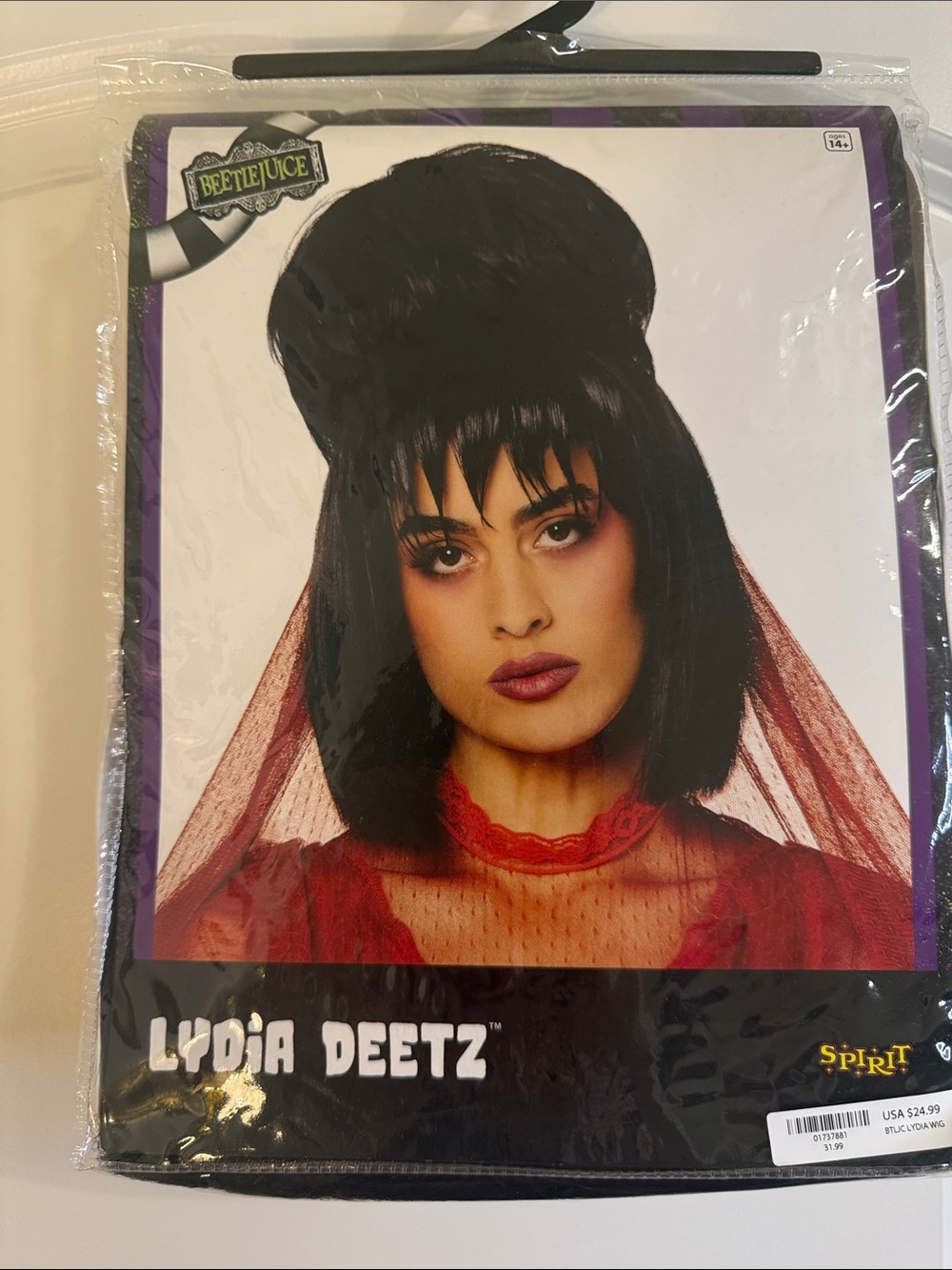 Spirit Lydia Deetz Black Costume Wig